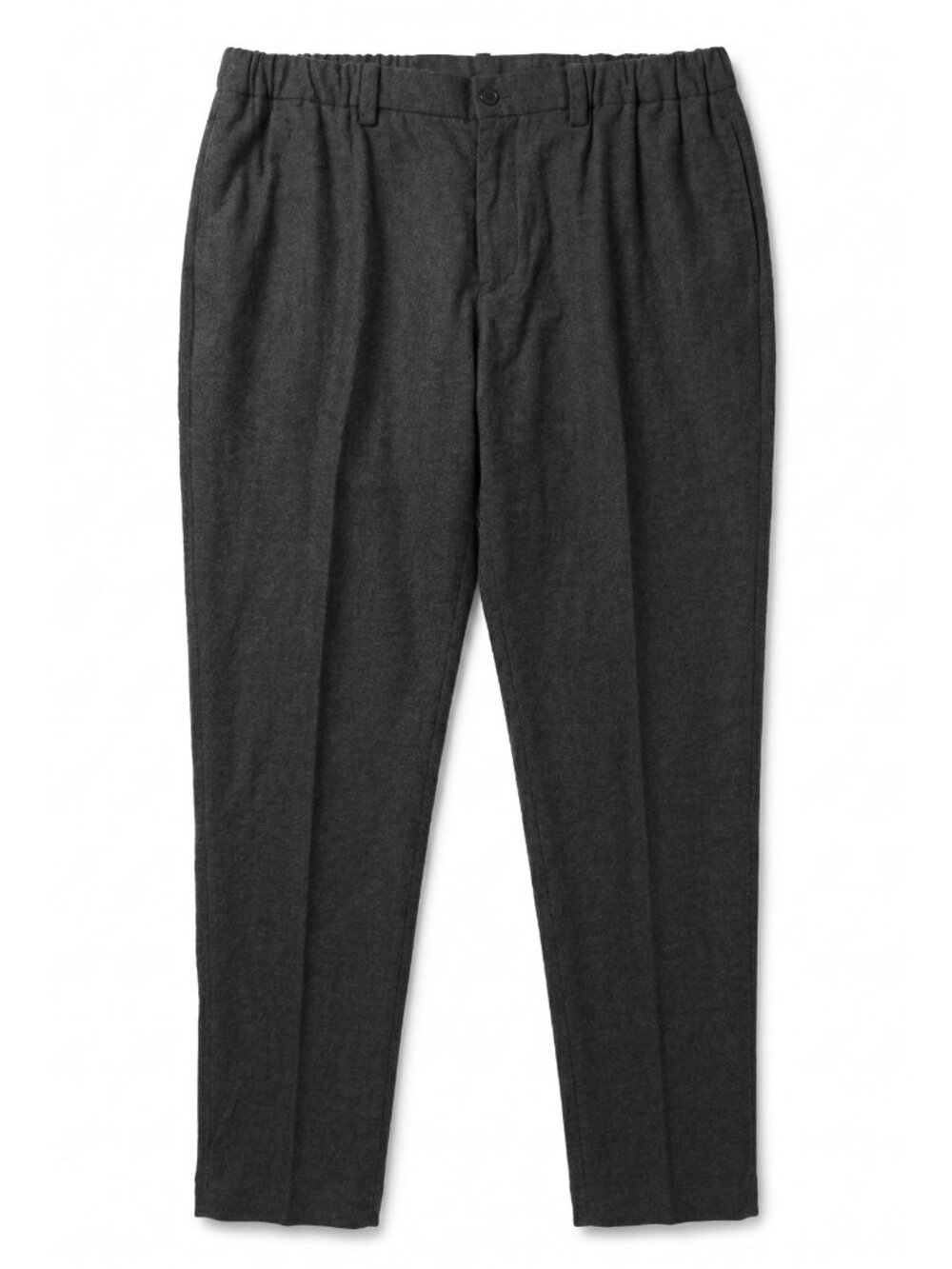 GIORGIO ARMANI Charcoal Gray Textured Wool Elastic Waist Pants 60 XXL Italy NWT